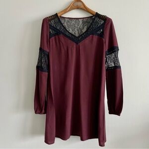 Express Lace Detail Long Sleeve Dress Size Small